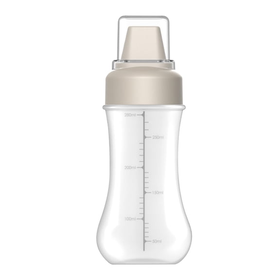 YYUZH 5-Hole Squeeze Condiment Bottle with Lid Graduated Markings for Kitchen Dressing Sauce Oil Mayo Storage