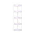 thumbnail image 1 of YYUZH 5-Tier Corner Storage Rack for Bathroom Kitchen, Floor Standing Organizer Shelf with Stainless Steel Frame and Shelves, Space Saving Crevice Organizer for Home, Black or White, 1 of 7