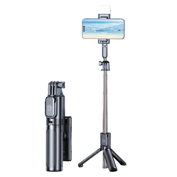 YYUZH Adjustable Handheld Selfie Stick with Phone Holder, Retractable , Built-in Tripod Stand for Photography, Live Streaming, and Travel Use