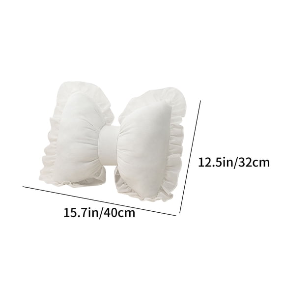 YYUZH Bow Shaped Pillow, Decorative Lumbar Support Cushion for Sofa Bed Living Room, Car Backrest, Soft Cotton Filled, Corn Stitch Design, 32x40cm