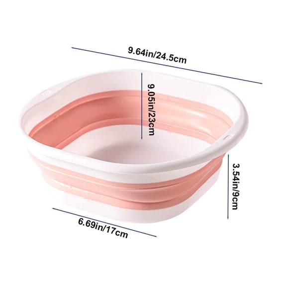 YYUZH Collapsible Foot Bath Foot Soaking Tub, Collapsible Dish Basin Folding Bucket with Carry Handle Pink & Grey, Blue