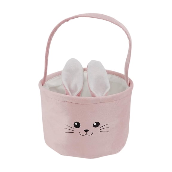 YYUZH Cute Woven Easter Basket with Handle, Baskets for Gifts Empty, Present Containers for Raffle Baby Shower Burr Basket, Decorative Organizer Box for Storage Baby Toy, 9" D x 9" W x 6" H