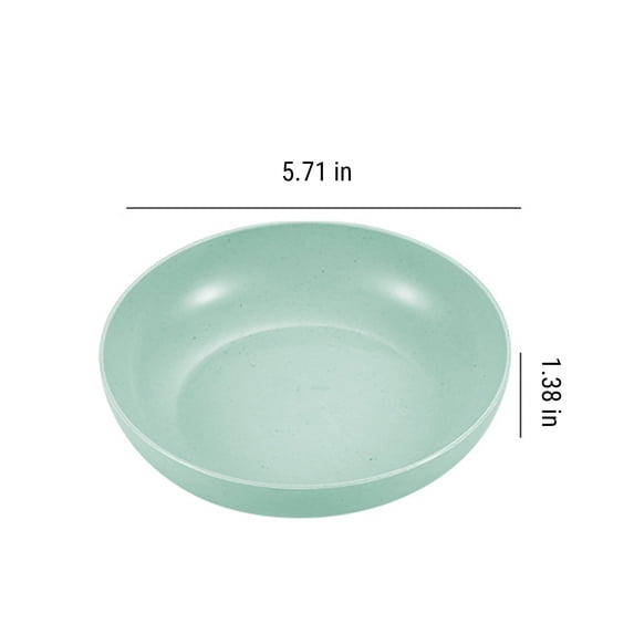 YYUZH Dinner Plates Set of 5, 5.7in Unbreakable Plates, Durable Stackable Dishwasher & Microwave Safe, for Kitchen, Camping, Family Use