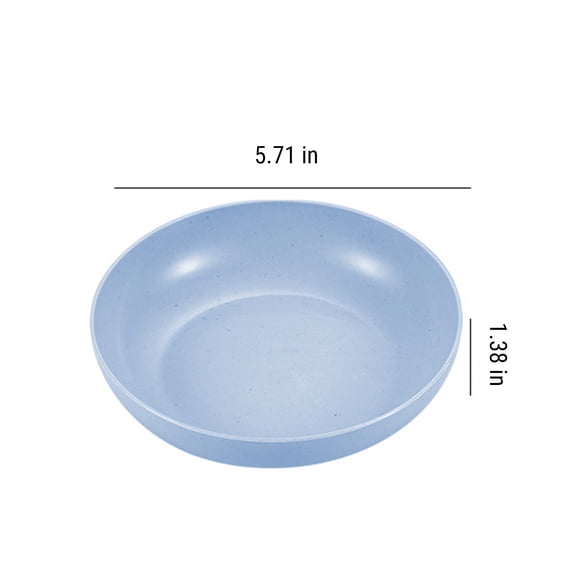 YYUZH Dinner Plates Set of 5, 5.7in Unbreakable Plates, Durable Stackable Dishwasher & Microwave Safe, for Kitchen, Camping, Family Use