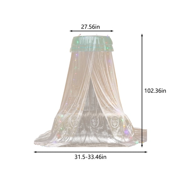YYUZH Dome Ceiling Mosquito Net Bed Canopy with Round Hoop for Bedroom Decor Easy Installation Fine Mesh for Insect Protection and Style