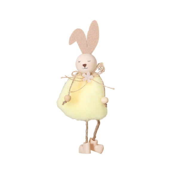YYUZH Easter Bunny Figurine Hanging Ornament Colorful Plush Rabbit Decoration for Tabletop Wall House Spring Tea Party Supplies