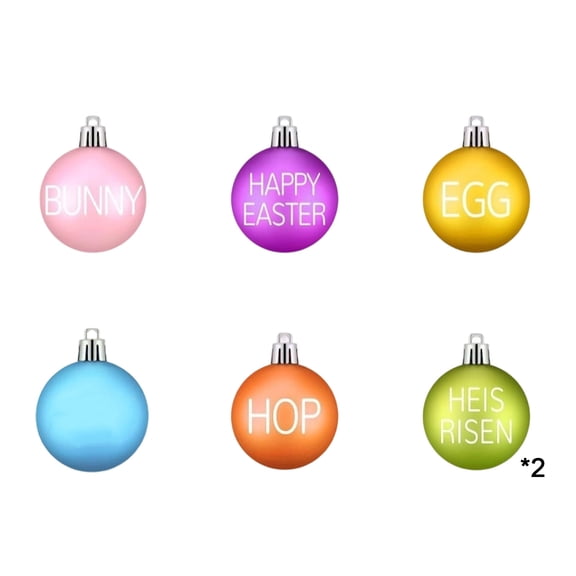 YYUZH Easter Spring Hanging Decorations, Multicolor Ball Ornaments For Door Window Display, Set of 12, 5cm Diameter