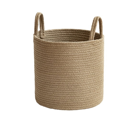 YYUZH Hand-Woven Rope Storage Basket Foldable for Home Organization Laundry Clothes Toys Household Items Portable Easy Clean Durable Design