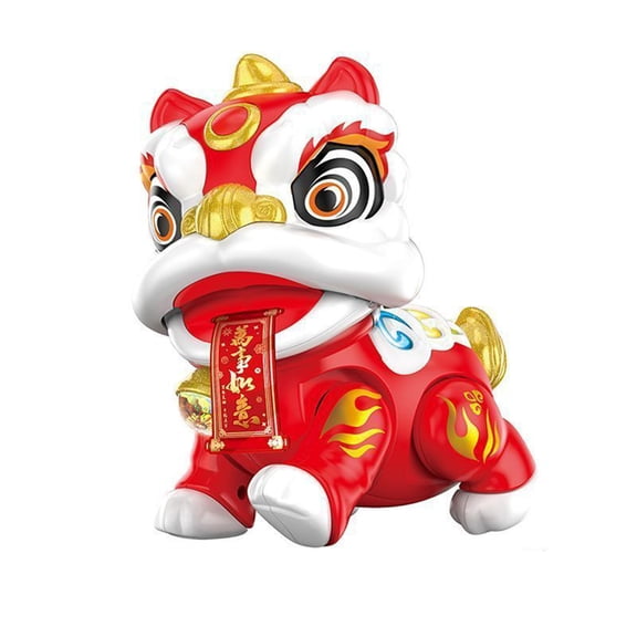 YYUZH Interactive Chinese Lion Toy, Dancing Lion with Music and LED Lights, Automatic for Play and Cultural Decoration, for Youngsters