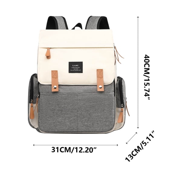 YYUZH Large Capacity Diaper Backpack with Multiple Pockets Water Resistant Fabric Adjustable Strains for Busy Parents On The Go