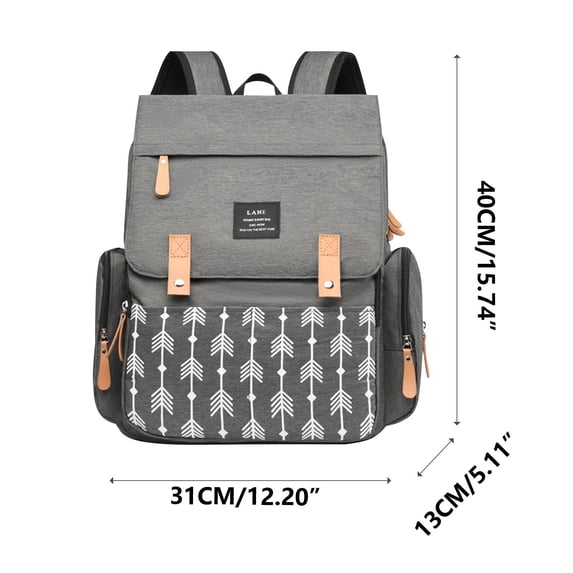YYUZH Large Capacity Diaper Backpack with Multiple Pockets Water Resistant Fabric Adjustable Strains for Busy Parents On The Go