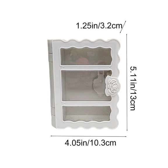 YYUZH Magic Book Style Storage Box with Lock and Key, DIY Decorative Box for Jewelry Organizer, Desktop Ornament for Home Decor, Blue Pink White Purple