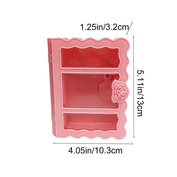 YYUZH Magic Book Style Storage Box with Lock and Key, DIY Decorative Box for Jewelry Organizer, Desktop Ornament for Home Decor, Blue Pink White Purple