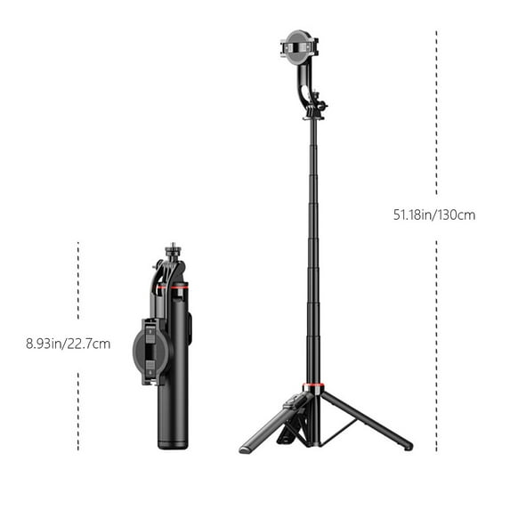 YYUZH Magnetic Phone Tripod Stand with Selfie Stick and Fill Light, Handheld Gimbal Stabilizer Extendable Desktop Phone Holder for Live Streaming Video Making