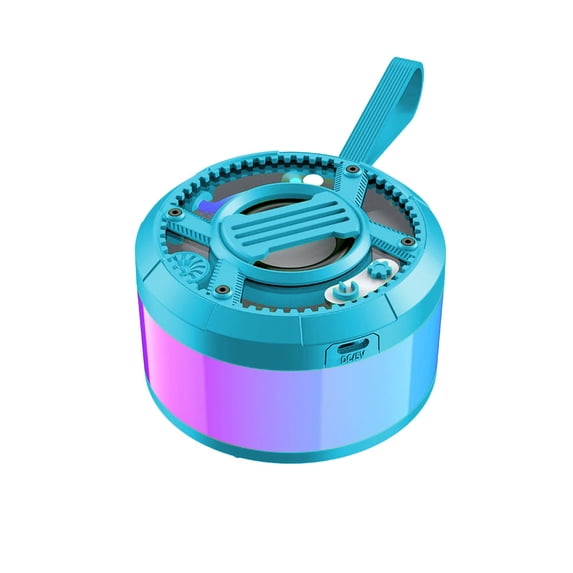 YYUZH Mecha Style Mini Bluetooth Speaker with RGB Ambient Lighting Enhanced Bass for Gaming Desktop Outdoor Use