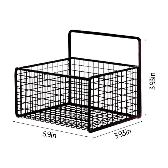 YYUZH Metal Wall Mounted Storage Basket with Mesh Design, Multi-Purpose Organizer for Kitchen Bathroom Toiletries Spice Rack