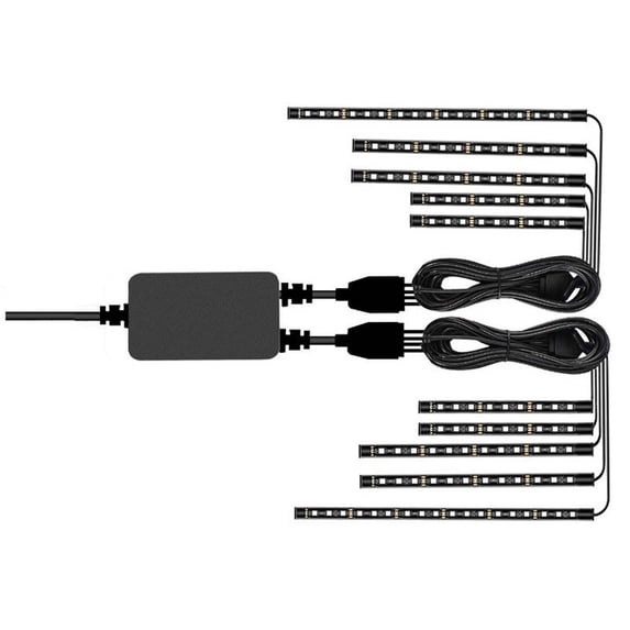 YYUZH Motorcycle LED Light Strip Kit Flexible Multicolor Neon Lights with App and Remote Control for Motorcycle Bicycle and ATV Custom Lighting