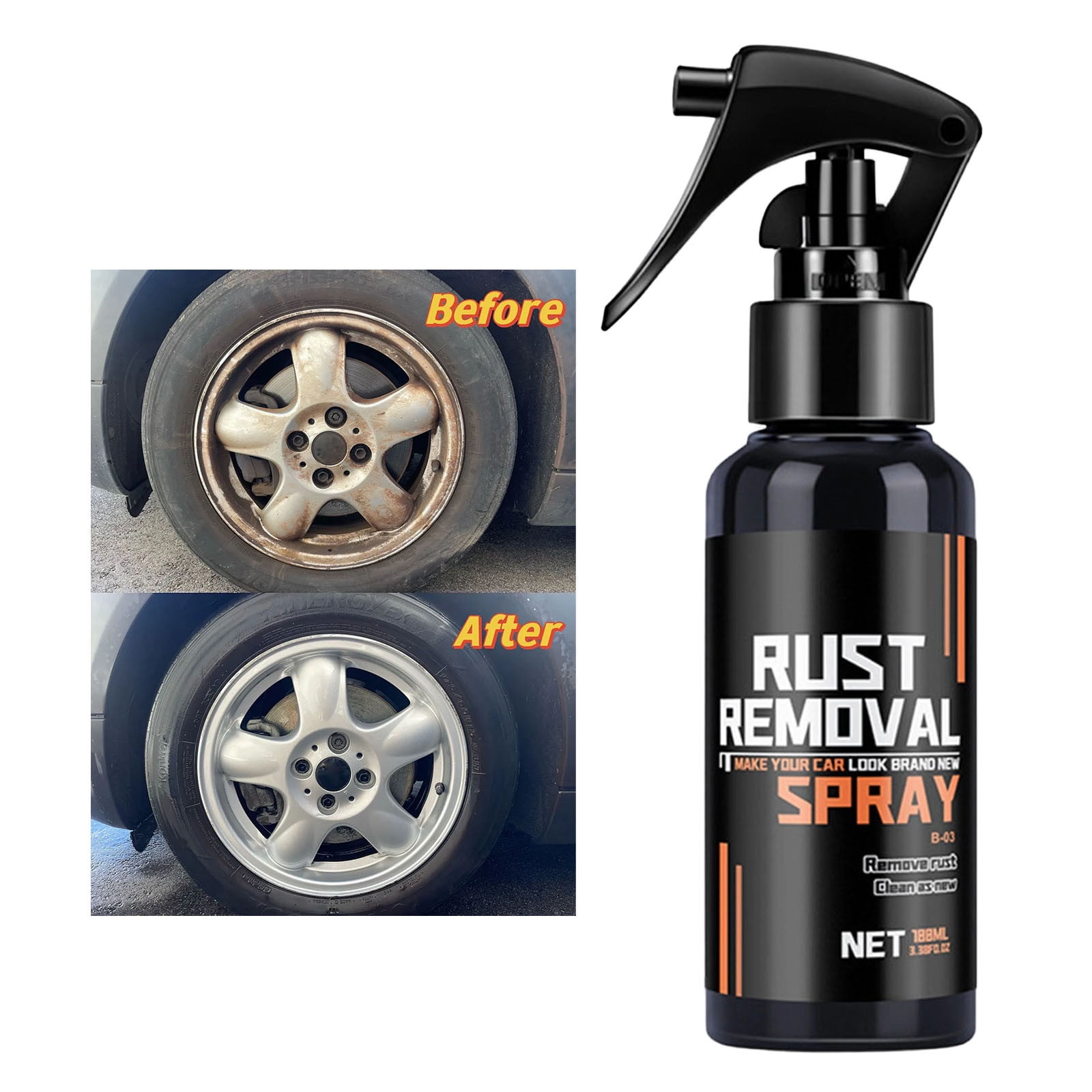 YYUZH Multi-Purpose Iron Fallout and Rust Remover for Car Wheels and ...