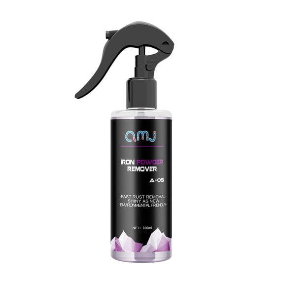 YYUZH Multi-Purpose Iron Remover Spray, Wheel and Paint Surface Rust Cleaner, Works on Metal Surfaces, Water-Based Formula, 100ml Bottle