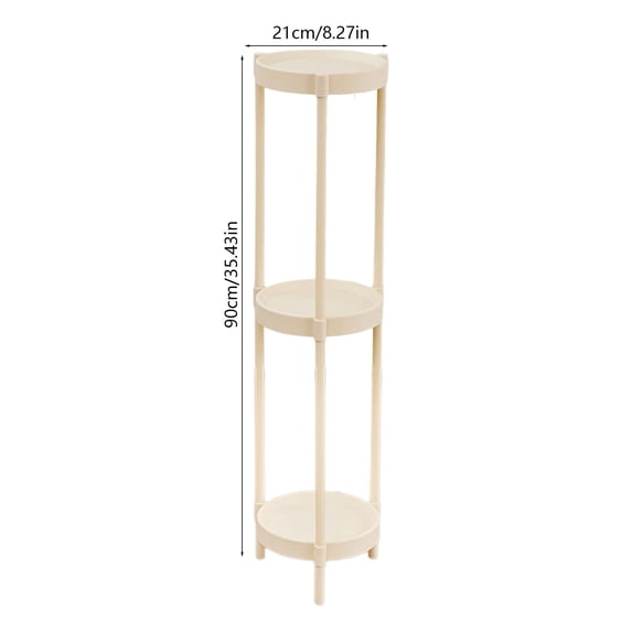 YYUZH Multi-Tier Side Table and Storage Rack with Rounded Edges for Living Room Bedroom Modern Concise Design and Easy Assembly