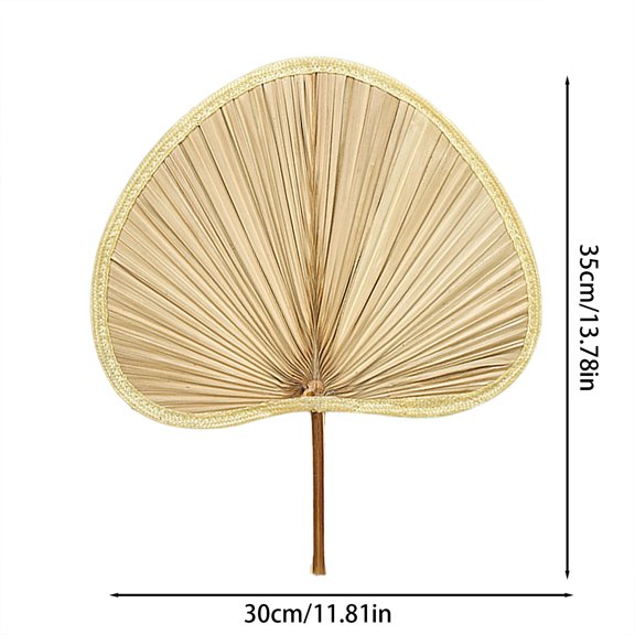 YYUZH Natural Wood Palm Fan Antique Style Hand Fan for Summer Cooling Ideal for Picnics Garden Gatherings and Home Decor