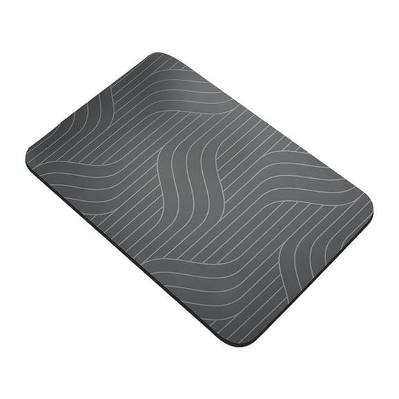 YYUZH Non-Slip Floor Mat for Bathroom and Kitchen, 30x40cm Absorbent Rubber Mat, Fast Drying and Easy to Clean, Durable and Safe, Available in Gray and Black Colors