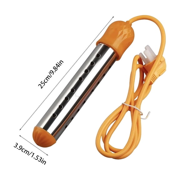 YYUZH Portable Immersion Water Heater 220V 2500W Rapid Heating Element with Temperature Control for Bucket Tub Pool Camping Utility Use