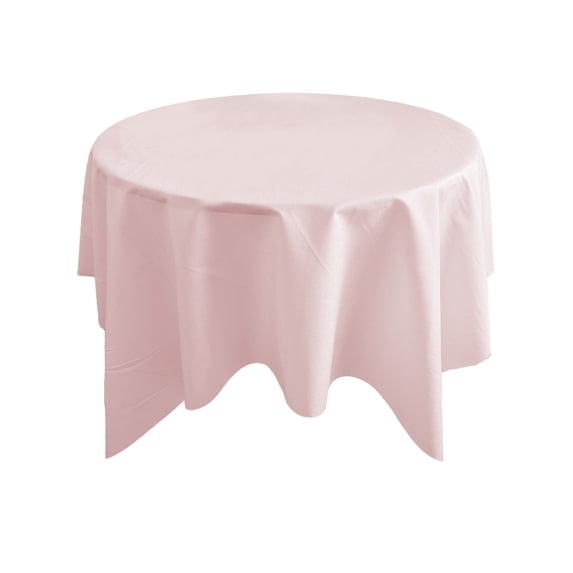 YYUZH Round Dining Tablecloth, 90cm Solid Color Polyester Table Cover for Home Kitchen Decor, Holiday Birthday Party Machine Washable
