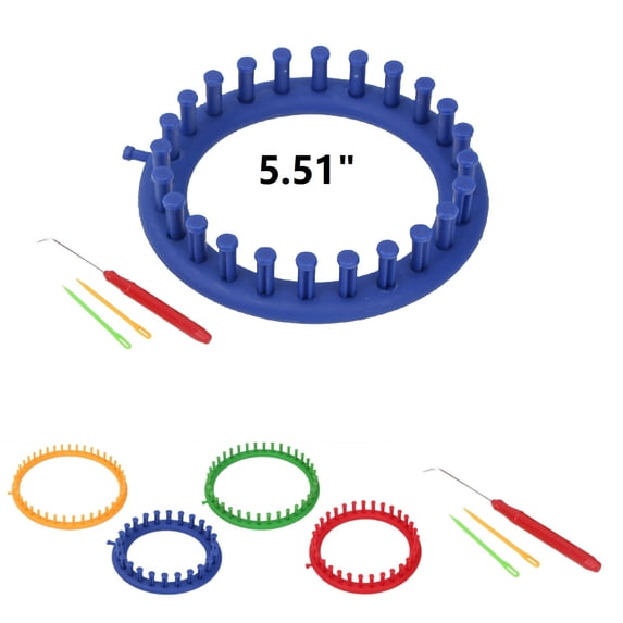 YYUZH Round Knitting Loom Set Kit with Hook Needle and Pompom Maker for DIY Knitting Projects Scarves Hats and Sweaters Easy to Use for All Skill Levels