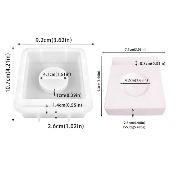 YYUZH Silicone Mold For Plaster DIY Single Hole Square Base Mold Flexible And Reusable Craft Mold For Making Gypsum Bases Crafts Home Decor And Handmade Projects