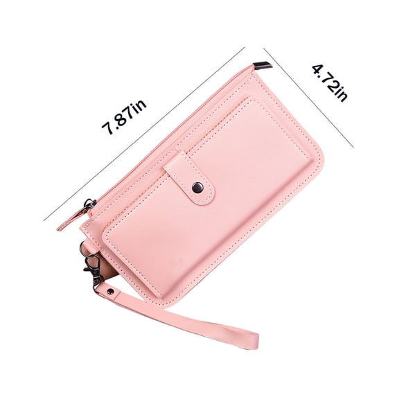 YYUZH Slim Bifold Wallet for Ladies with Multiple Card Slots and Coin Purse - Zipper Closure Compact Credit Card Holder Organizer and Cash Pocket