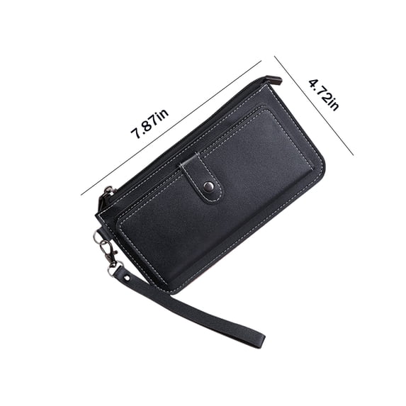 YYUZH Slim Bifold Wallet for Ladies with Multiple Card Slots and Coin Purse - Zipper Closure Compact Credit Card Holder Organizer and Cash Pocket