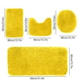 thumbnail image 1 of YYUZH Solid Color 4-Piece Bath Mat Set, Luxury Plush Bathroom Rugs, Fast-Drying Absorbent Toilet and Shower Mats with Stable Backing, Machine Washable Home Decor, 1 of 8