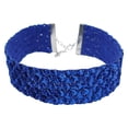 thumbnail image 1 of YYUZH Sparkling Sequin Choker Necklace, Metal Sequin Collar with Velvet Lining for Women, Fashionable for Evening or Casual Wear, 1 of 5