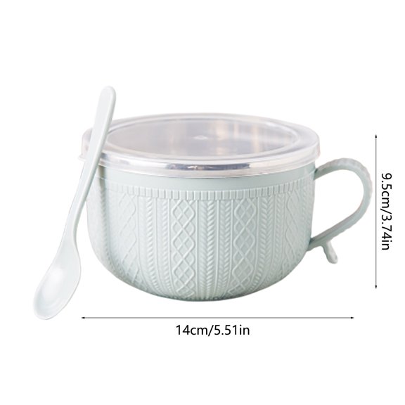 YYUZH Stainless Steel Thermal Lunch Box with Lid, Korean Style Insulated Food Container for Noodles Soup Meals, Easy to Clean Bento Box