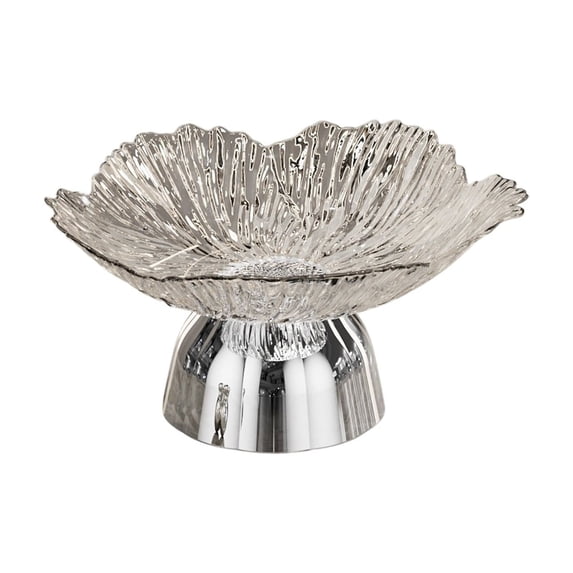 YYUZH Stylish Draining Fruit and Snack Plate with Removable Base, 24x24x12cm Serving Tray for Home, Office, and Outdoor Use, Available in Gold and Silver