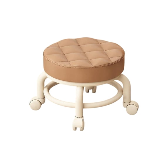 YYUZH Swivel Wheel Stool Low Movable Seat with 360-Degree Casters, Multifunctional Home Stool for Living Room Sitting Shoe Changing and DIY Work, Compact and Portable Design