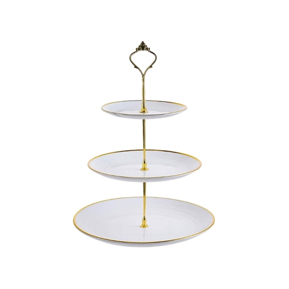 YYUZH Three-Tier Dessert Stand, European Style Design Snack Fruit Tray for Coffee Table Centerpiece, Party Afternoon Tea