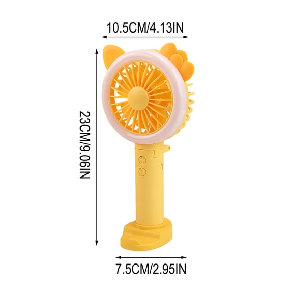 YYUZH USB Rechargeable Handheld Folding Mini Fan with LED Light, Cute Cat Design Portable Fan for Personal Use, Summer Cooling Gadget
