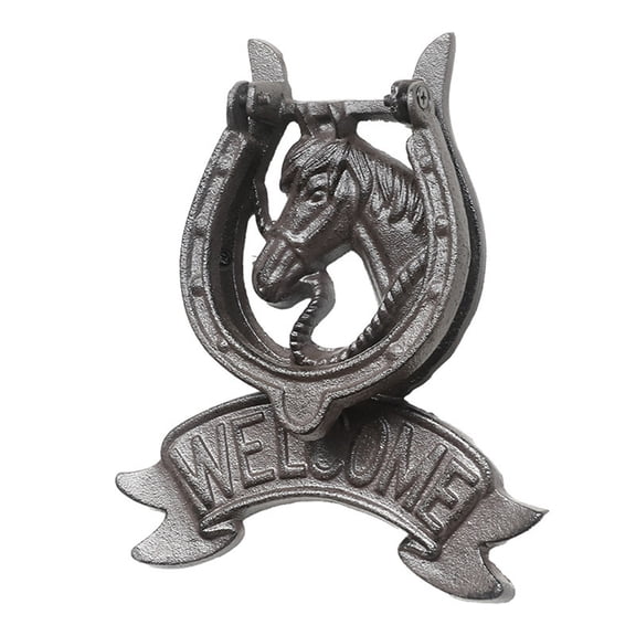 YYUZH Vintage Cast Iron Horse Head Door Knocker - Elegant Wall Mounted Decor for Porch, Garden, and Entryway
