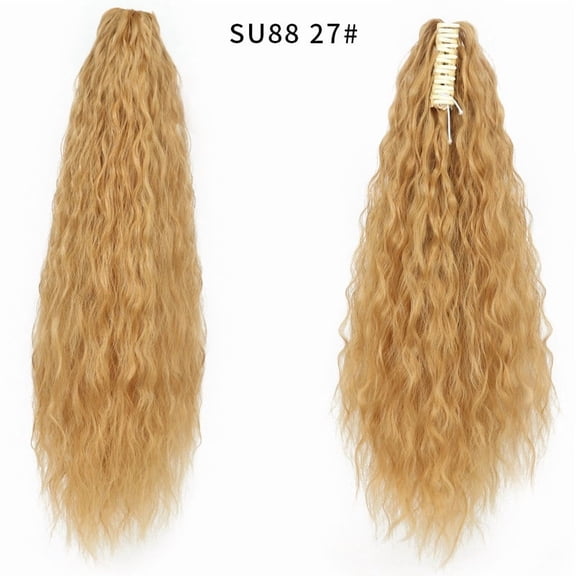 YYUZH Water Ripple Ponytail Wig Clip-On Fake Braid Hair Extension for Women Natural Looking Synthetic Hair Easy to Wear Comfortable Hairpiece for Daily Styling