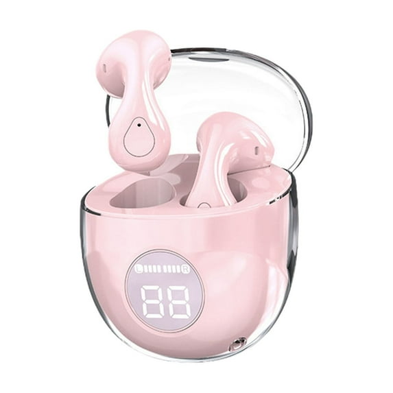 YYUZH Wireless Bluetooth Earbuds with Clear Charging Case, Digital Display Sports Earphones, True Wireless In-Ear Headphones for Workout