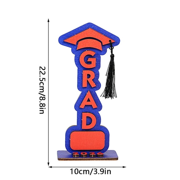 YYUZH Wooden Graduation Tabletop Display, 2026 Graduation Season Decorative Ornament for Graduates, Rustic Keepsake Stand for Photos Books and Mementos, Multi-Purpose Home Decor Piece