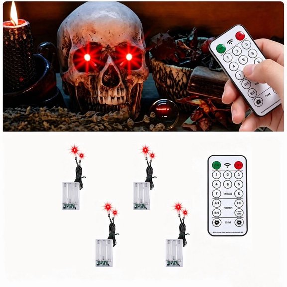 YYV 6 Pack Remote Control LED Light Box Kit Battery Operated Independent Mini Light Modules with Wireless Timer Remote for DIY Crafts and Halloween