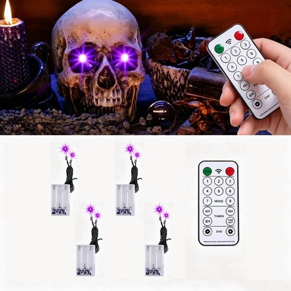 YYV 6 Pack Remote Control Mini Light Box Kit Battery Powered Independent LED Light Modules with Wireless Timer Controller for DIY Holiday Decor