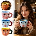 thumbnail image 1 of YYV Gifts Funny Ugly Cute Ceramic Coffee Mug Contrast Color Novelty Couple Birthday Gift Large Handle Durable Dishwasher Safe Stoneware Office Home Morning Coffee Cup, 1 of 9