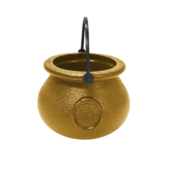 YYV Halloween Witch Cauldron Candy Bowl Holder with Handle Plastic Pot for Trick or Treat Party Supplies and Holiday Decoration