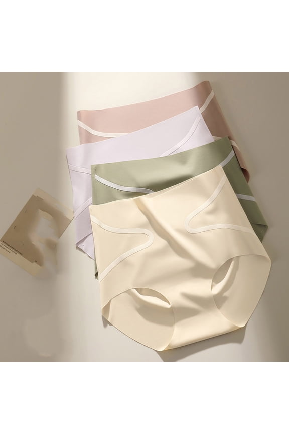 High-Waist Shaping Briefs Seamless Tummy Control Mid-Rise Breathable Stretch Fabric Hip-Lift Design Flat Seams Cotton Lined Crotch Invisible Fit Comfortable Everyday Shapewear Panties