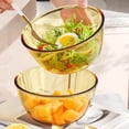 thumbnail image 1 of YYV Microwave Safe Amber Glass Mixing Bowl Multipurpose Kitchen Cereal Baking Fruit Vegetable Salad Prep Bowl Heat Resistant Reusable Home Cooking Serving Container, 1 of 8