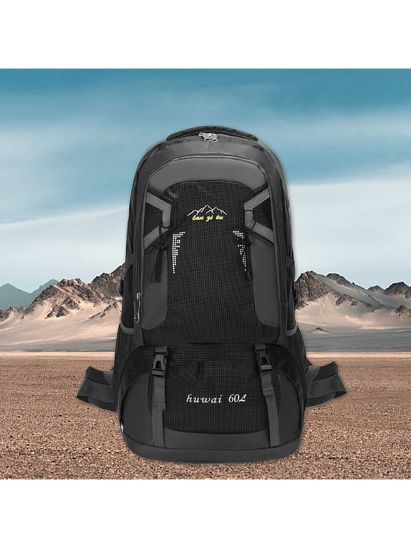 Premium Hiking Backpack 60L Large Waterproof Tear Resistant Rucksack for Men Women Climbing Fishing Travel with Adjustable Straps and Hip Belt Support